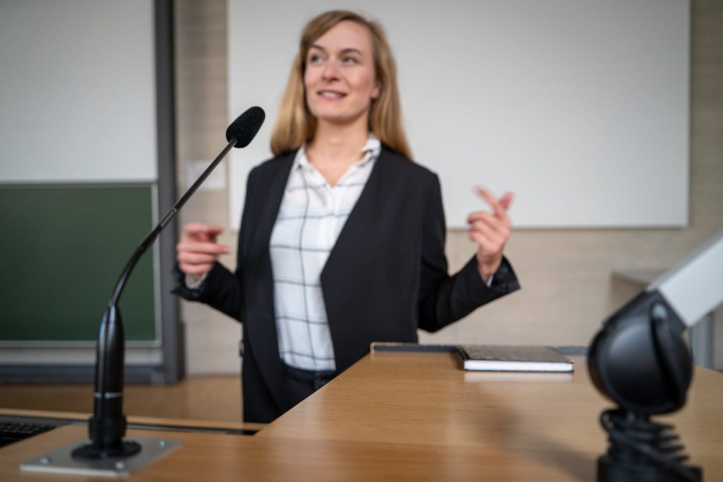 Nervös vor Präsentationen